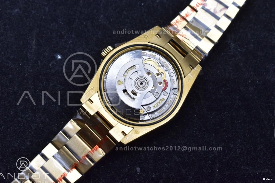 President Best vr3255 V5 on Stick Diamond 904L Gold 36 QF (Gain Dial Steel Weight) Bracelet with Edition DayDate YG 0211